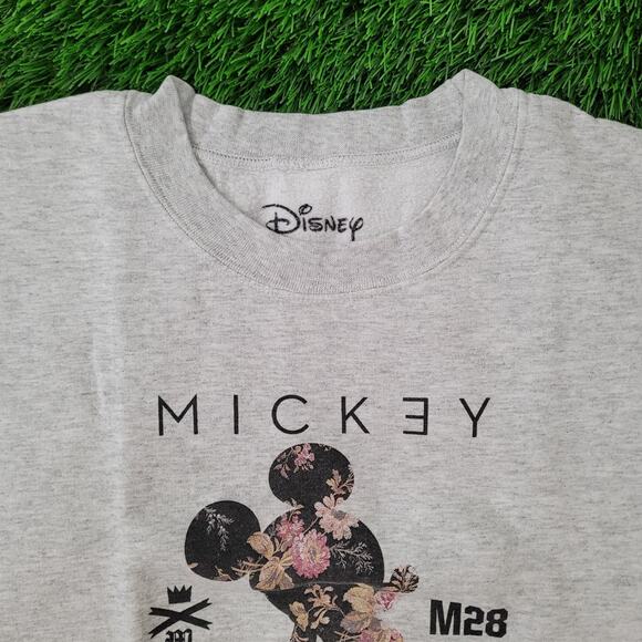 Mickey-Mouse Neff Floral Sweatshirt Women XL 25x25 Boxy Baggy - Picture 11 of 16
